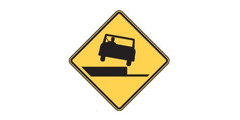 What Does The Shoulder Drop Off Sign Mean