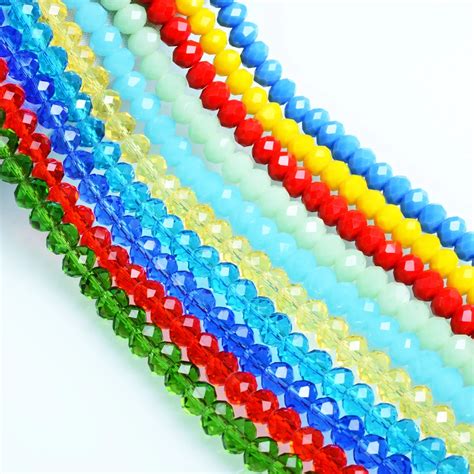 Wholesale Beads Multicolor Mm Czech Loose Rondelle Crystal Beads For