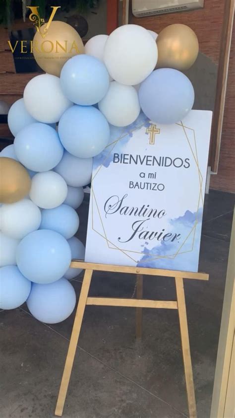 Bautizo Azul Blanco Y Dorado En Los Detalles De Fernando Junior Artofit