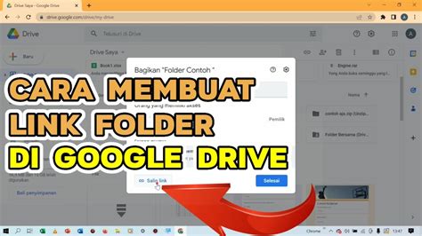 Cara Membuat Link Folder Google Drive Menggunakan Laptop Komputer