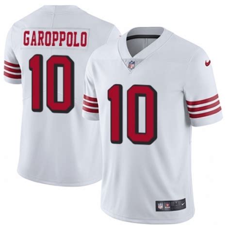 Men S Nike San Francisco 49ers 10 Jimmy Garoppolo Limited White Rush