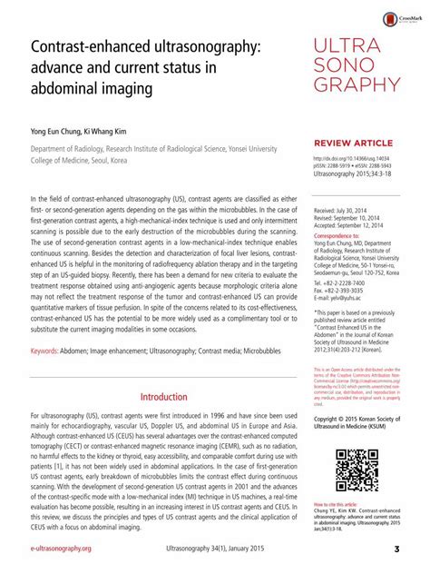 PDF Contrast Enhanced Ultrasonography Advance And Current 2 US