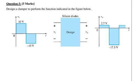 Solved Question 5 5 Marks Design A Clamper To Perform The Chegg