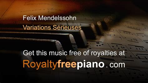 Variations S Rieuses Felix Mendelssohn Royalty Free Piano Music