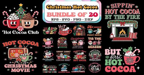 Hot Cocoa Christmas SVG Bundle Bundle Creative Fabrica