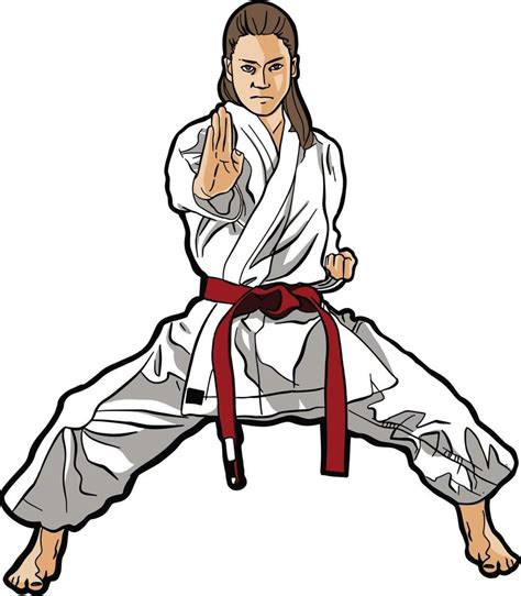 Karate Girl Drawing