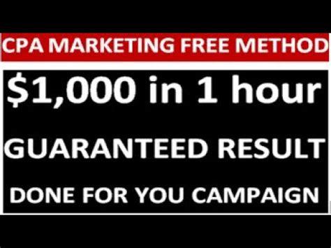 Cpa Marketing Free Traffic Method In A Short While Step By