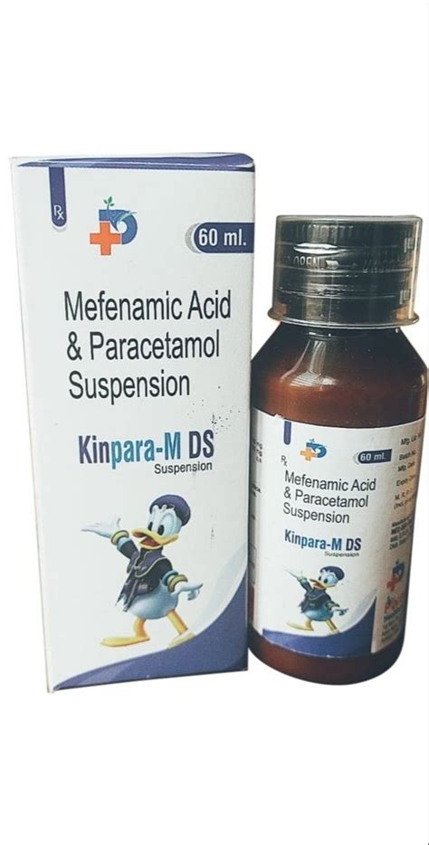 Mefenamic Acid Paracetamol Suspension Syrup Packaging Type Bottle