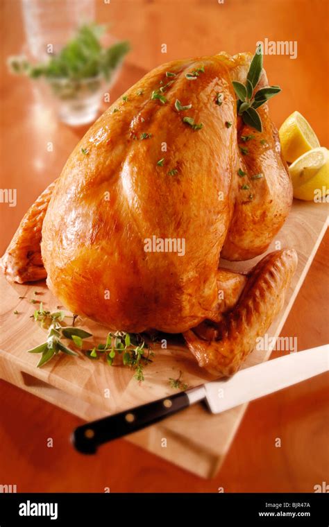 Whole Roast Chicken Food Photos Stock Photo Alamy