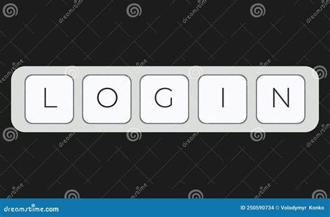 Computer Keyboard Key With Key Login Keyboard Keys Icon Button Stock Vector Illustration Of