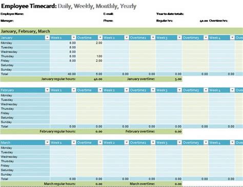 Employee Timecard Templates 7 Free Docs Xlsx And Pdf Templates