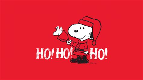 Snoopy Wallpaper 4K, Santa Claus, Red aesthetic, 5K