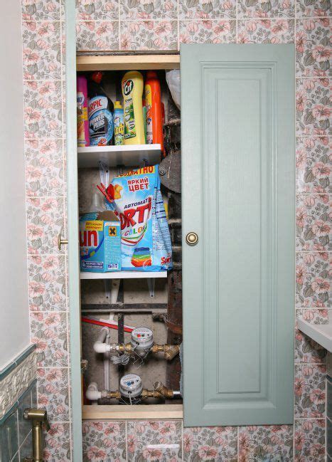 шкафчик для труб в туалете | Tall cabinet storage, House design, Locker ...
