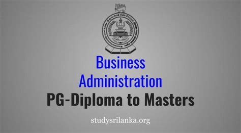 Postgraduate Diploma In Business Administration Pgdba Wusl