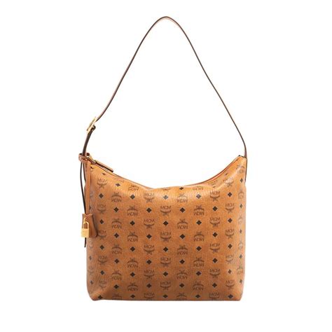 Mcm Aren Vi Hobo Lrg Co Cognac Hobo Bag