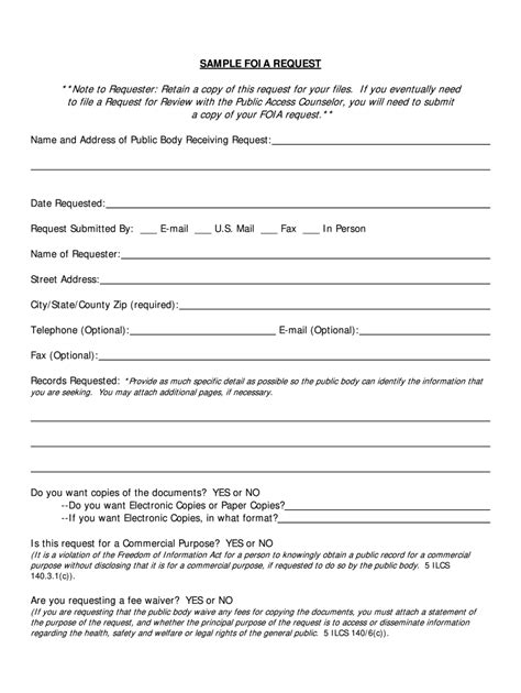 Foia Request Form - Fill Online, Printable, Fillable, Blank | pdfFiller