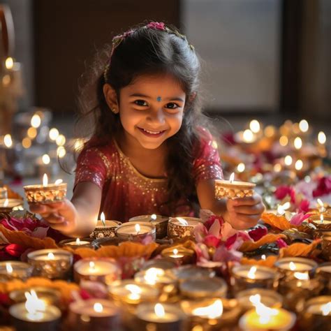 Premium AI Image | Happy hindu family celebrate Diwali Festival of Lights Diwali or Dipawali is ...