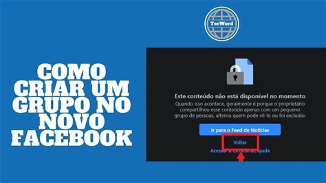 Como Criar Um Grupo No Novo Facebook Aplicativo Facebook Facebook