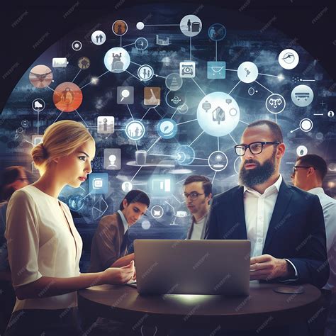 AI generated wallpaper of digital marketing concept in the abstract