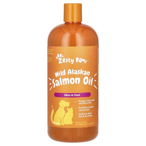 Zesty Paws Wild Alaskan Salmon Oil For Dogs And Cats All Ages 32 Fl