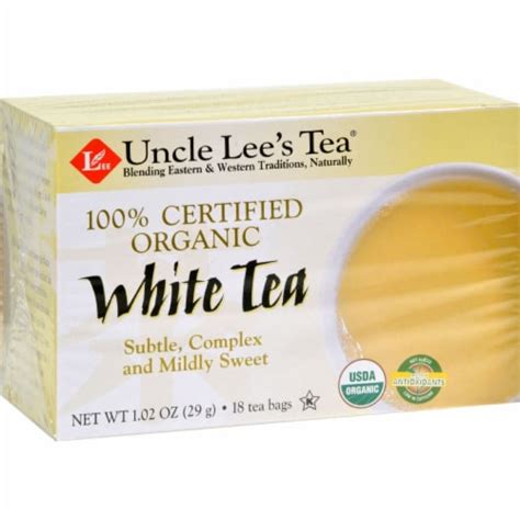 Uncle Lee S Tea Organic White Tea Bags 18 Ct Smiths Food And Drug