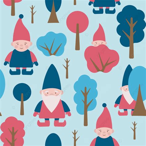 Padrão Perfeito De Desenhos Animados De Natal Pequenos Gnomos