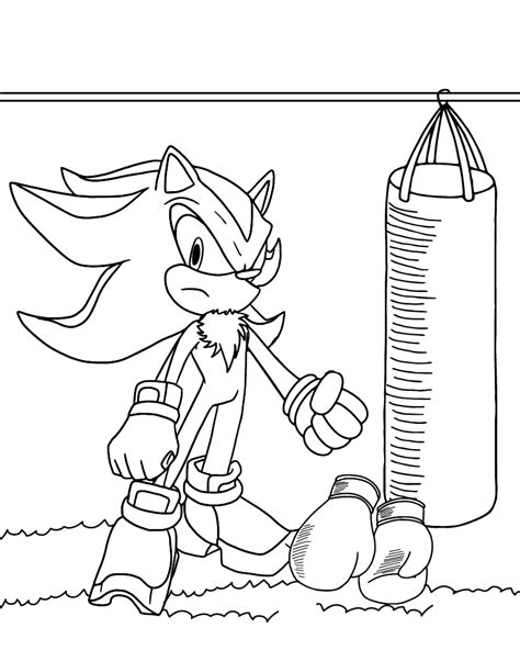 Shadow Sonic Coloring Page