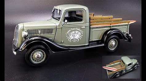 1937 Ford Pickup Flathead V8 2n1 1 25 Scale Model Kit Build How To