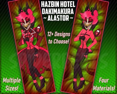 Hazbin Hotel Alastor Dakimakura Body Pillowcase Fan Made Etsy Australia