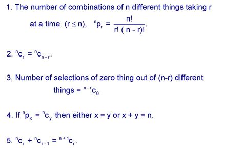 Combinations Formula For 11th Class » Formula In Maths