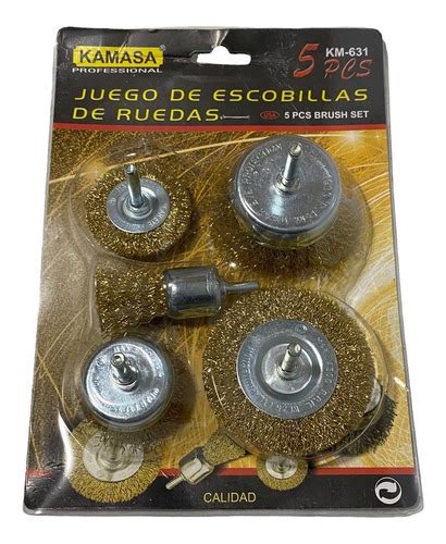 Cepillo Grata Escobilla Acero Para Taladro Set Pcs Pro Pak Cuotas