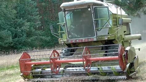 Combine Harvester Claas Dominator At Harvest Youtube