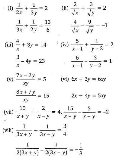 Ncert Solutions For Class Maths Chapter Pair Of Linear Equations