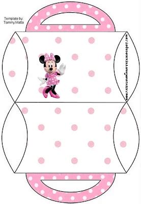 Minni In Rose Polka Dots Free Printable Party Boxes Oh My Fiesta