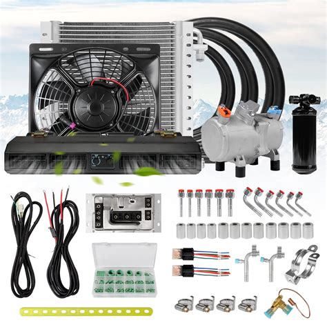 Amazon.co.jp: NEKPOKKA 12V 自動車用大型車両電動エアコンキット トラック、RV、大型車、建設車両、バス、バンなど用