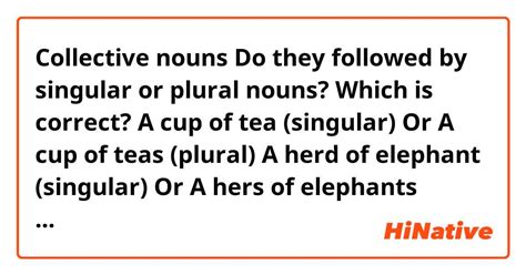 Collective Nouns Do They Followed By Singular Or Plural Nouns Which Is