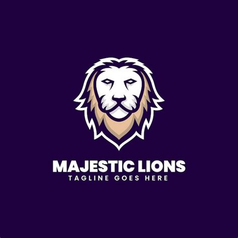 Premium Vector Vector Logo Illustration Majestic Lion Simple Mascot Style