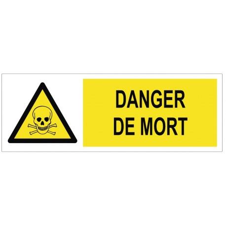 Panneau Danger De Mort Sticker Communication