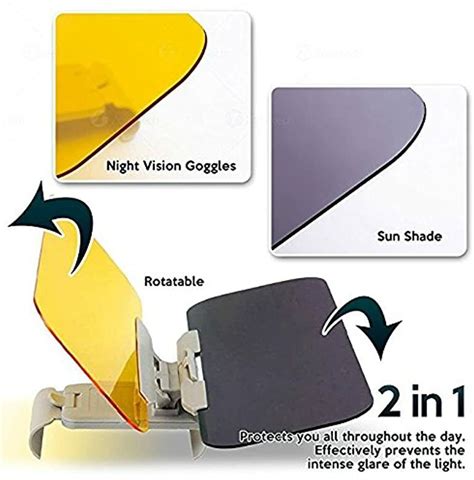 Tac Car Sun Visor Extension Day Night Vision Anti Glare Driving Safety