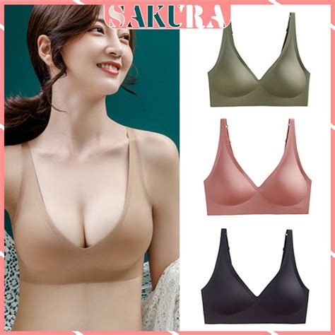 Jual Sakura Seamless Bra Busa Bisa Dilepaskan Tanpa Kawat BH Push Up