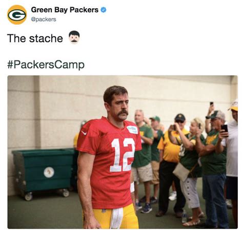 The stache | Aaron Rodgers’ Mustache | Know Your Meme