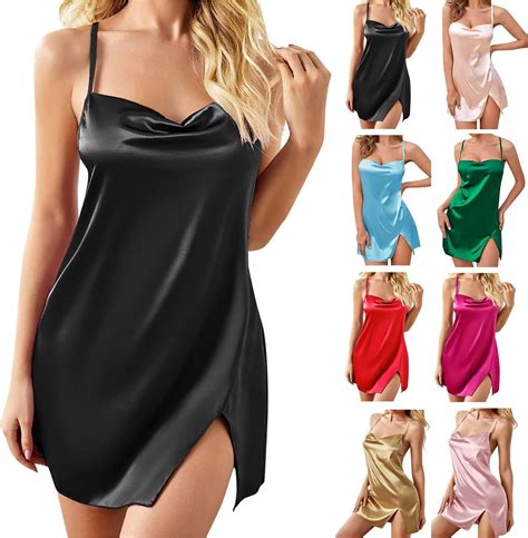 Municipal Pajamas For Women Silk Sleepwear Soft Babydoll Lingerie Backless Sleepdress V Neck