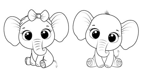 Elefante De Dibujos Animados Para Colorear