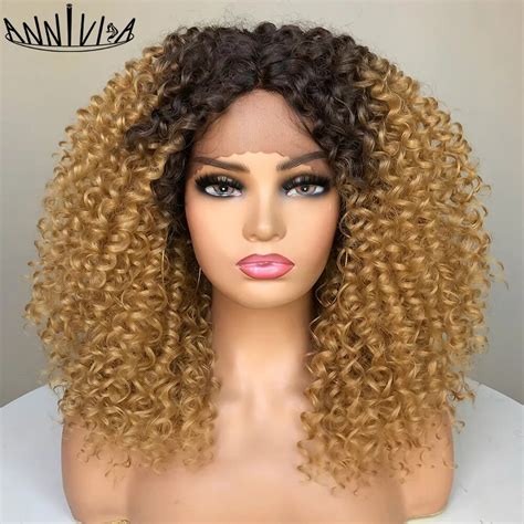 Perruque Bob Lace Front Wig Synth Tique Boucl E Cr Pue Courte Avec Baby