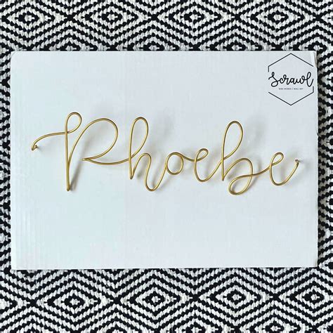 Wire Word Art Custom Wire Name Sign Ophelia Font Wire Etsy