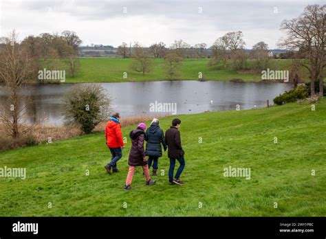 People Enjoying The Day Out At Dudmaston Hall A 17th Century Country