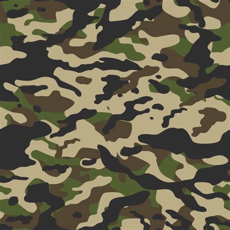 Military Army Black Brown Cream and Green Color Camouflage Seamless ...