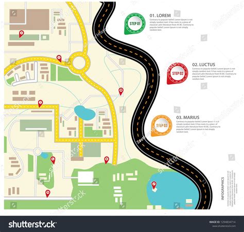 City Map Infrastructure Template Vector Timeline Stock Vector Royalty