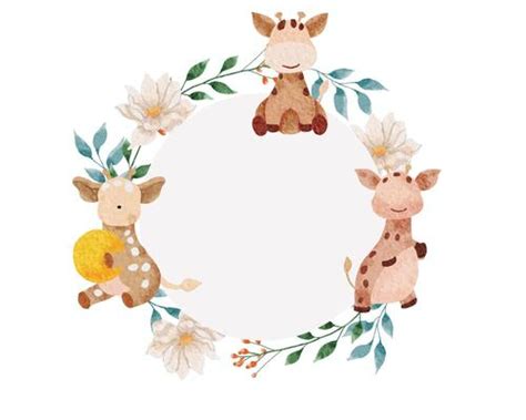 Baby Safari Watercolor Vector Art, Icons, and Graphics for Free Download