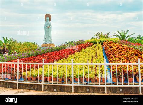 Statue Of The Goddess Guanyin On The Territory Of Nanshan Buddhist